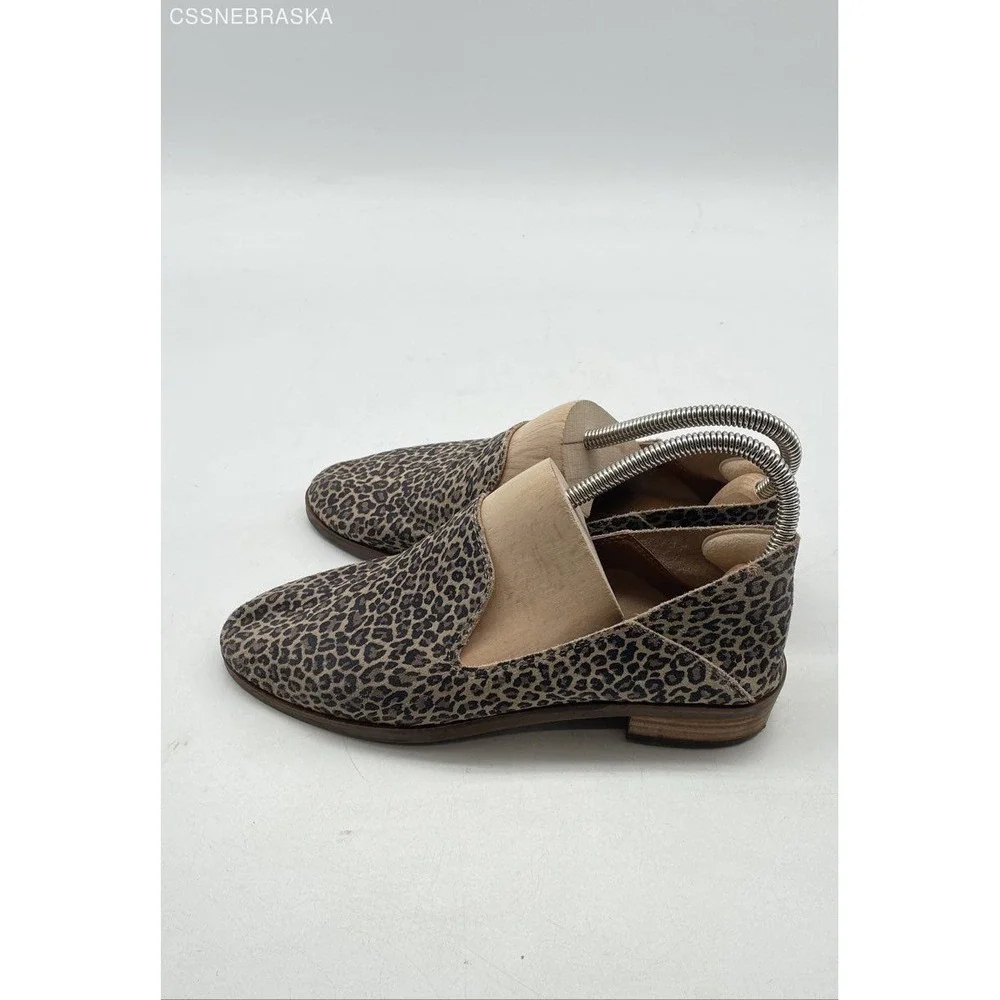 Lucky Brand Tan Women's Cahill Animal Print Leopard Loafers -‎ Size 7.5